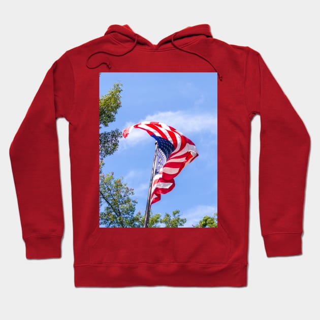 American Flag Hoodie by SafariByMarisa